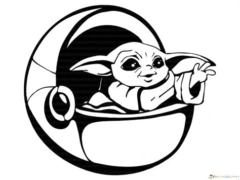 The child, or grogu, known as baby yoda, is a fictional character from the original disney + tv series as part of the star wars franchise and the mandalorian series. Coloring Pages Baby Yoda. The Mandalorian and Baby Yoda Free