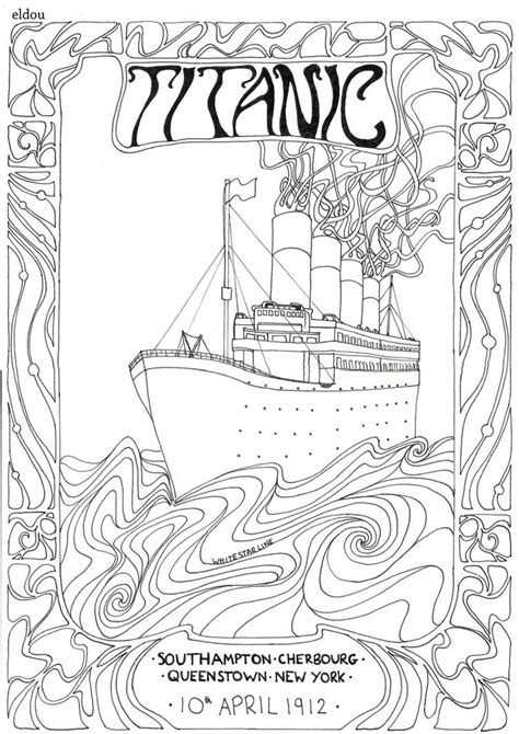 Titanic Poster Line Drawing By Eldou On Deviantart