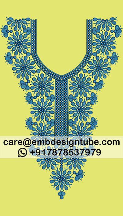 Pin By Lio Embdesigntube Blog On Neck Embroidery Designs Flower