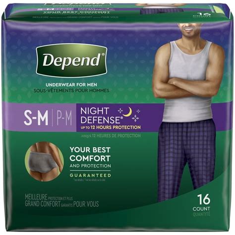 Depend Night Defense Incontinence Underwear For Men Overnight 16 Each