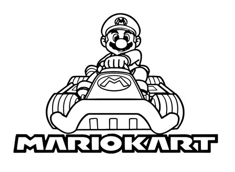 Mario From Mario Kart Coloring Pages Free Printable Coloring Pages