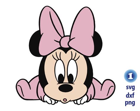 Disney Baby Minnie Svg Baby Minnie Mouse Svg Minnie Birthd Inspire