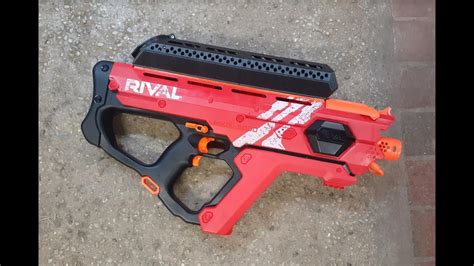 Modded Blaster Nerf Rival Perses With Out Of Darts Hopper Extension Youtube