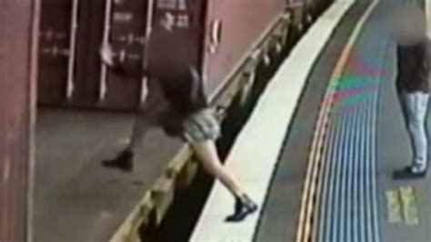 Woman Attempts To Jump On Moving Train Cnn Video