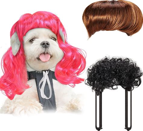3 Pieces Halloween Pet Wigs Cats And Dogs Wigs Funny
