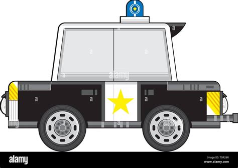 Cartoon Police Car Illustration Stock Vector Image And Art Alamy