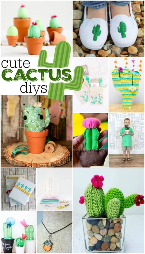 12 Cute Cactus Diys Round Ups Mad In Crafts