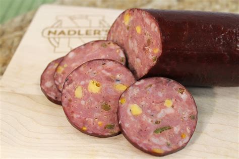 Beef Cheddar And Jalapeno Summer Sausage Nadlers Meats