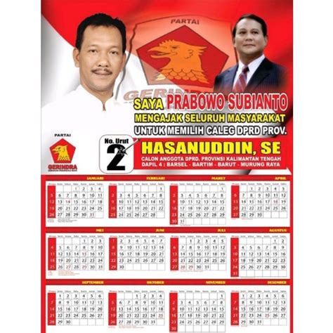 Jual Cetak Kalender Partai Perusahaan Bahan Artpaper 260gsm 1000pc