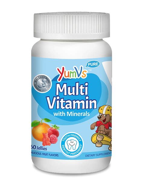 Yum Vs Multivitamin Chewable Jellies Gummies For Kids Fruit Flavor