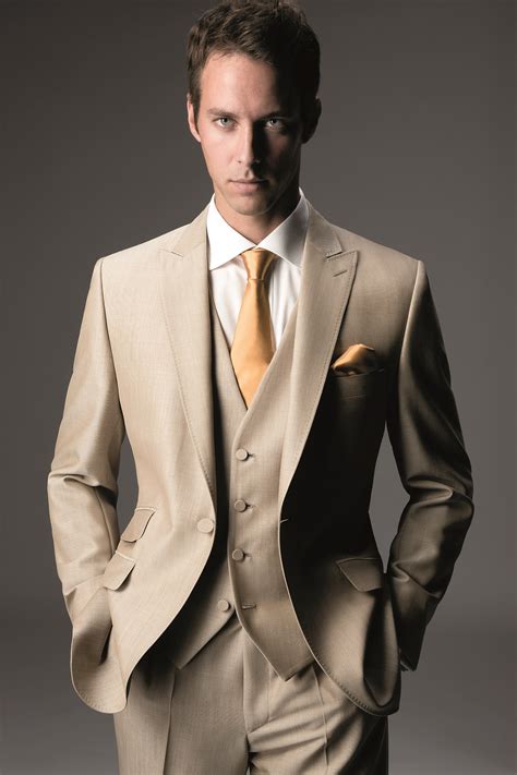Browse through our selection of suit images and suit pictures. Beige Mohair Mens Wedding Suit from K.M. Lowry - hitched.co.uk
