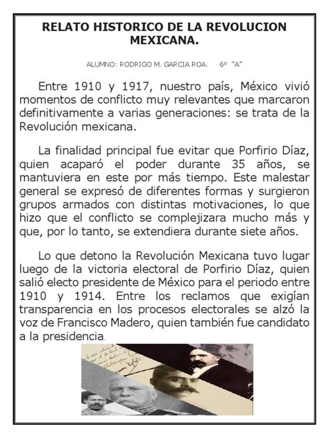 Relato Historico De La Revolucion Mexicana Pdf