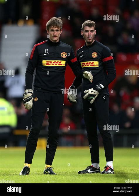 Manchester United Goalkeepers Anders Lindegaard And David De Gea Right