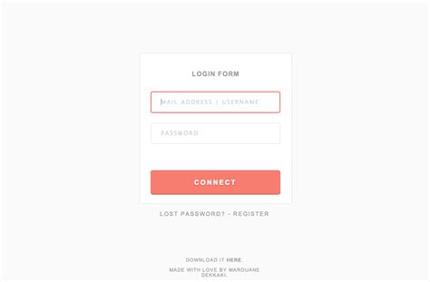 Loginregister Form Html5 And Css3 Template Free Psdvectoricons