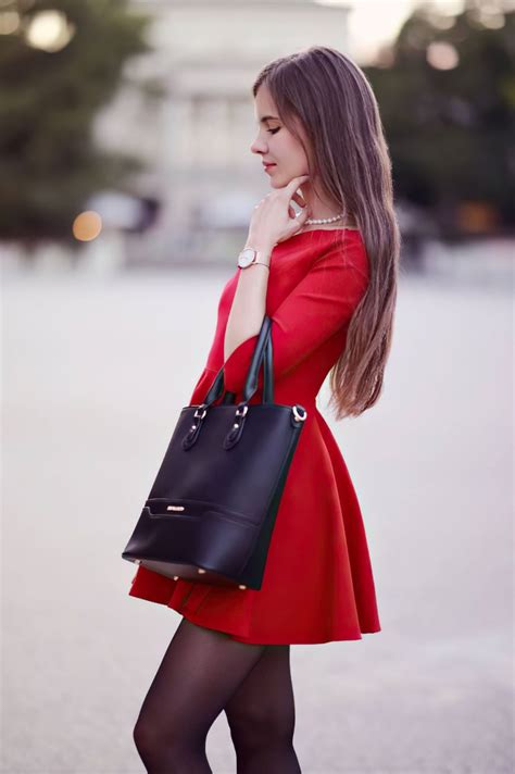 Sexy Ariadna Majewska Poses In A Red Dress