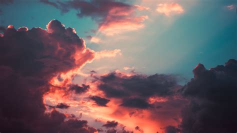 Wallpaper Clouds Porous Sky Sunset Overcast Aesthetic Hd