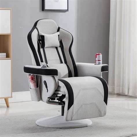 New Home Office Reclining Game Chair Adjustable Headrest And Angle With 2