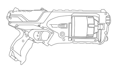 Nerf Gun Coloring Pages Educative Printable
