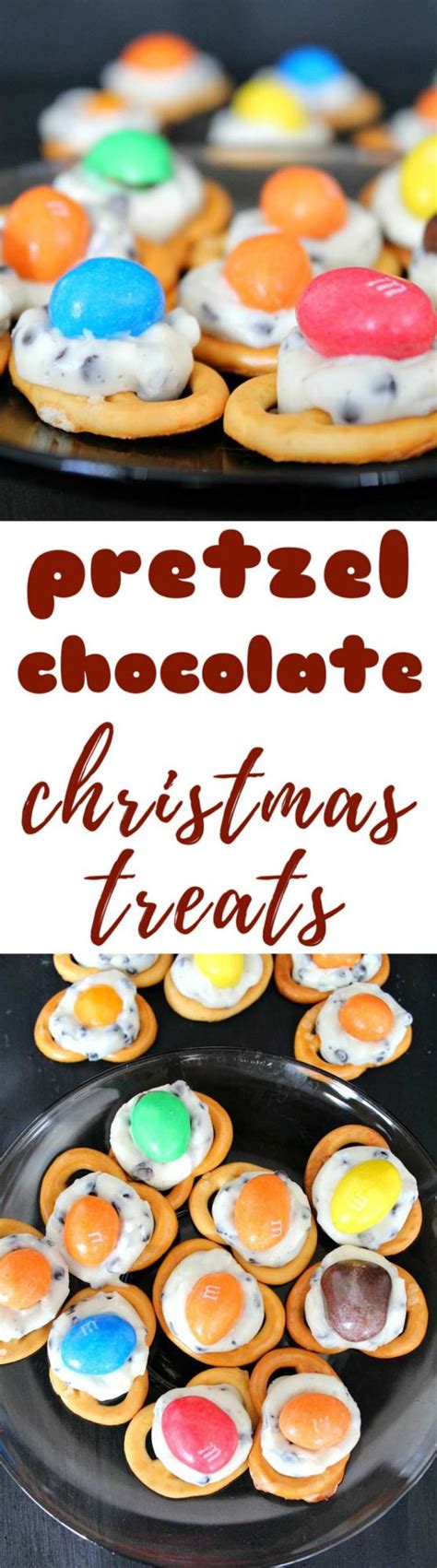 Pretzel Christmas Treats With Mandms And Hersheys Kisses
