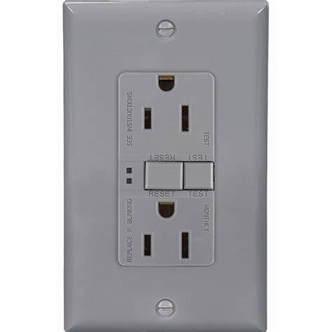 Eaton Wiring 15 Amp Duplex Gfci Receptacle Outlet Gray Eaton Wiring