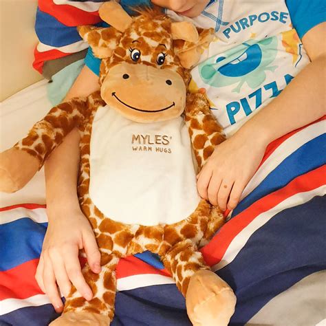Embroidered Giraffe Hot Water Bottle By Meenymineymo