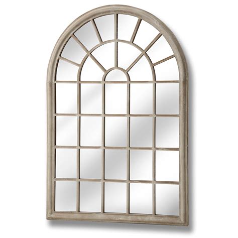 Large Rustic Arched Window Wall Mirror Mirror Homesdirect365