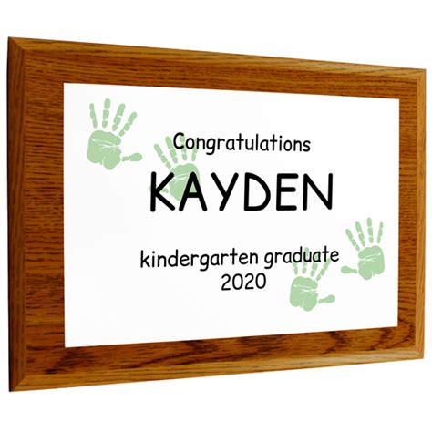 Personalized Kindergarten Graduation Plaques