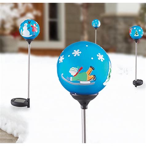 4 Color Changing Snowman Solar Lights 187678 Solar And Outdoor