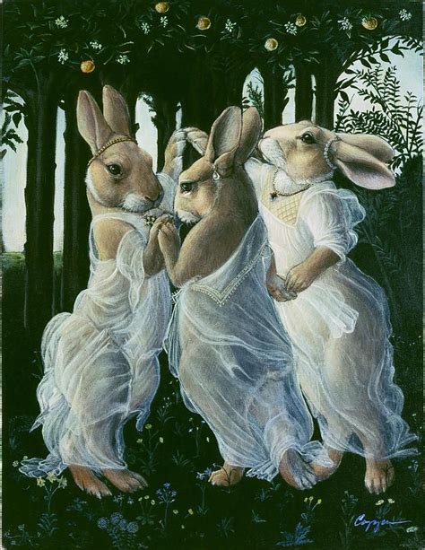 Dancing Graces By Melinda Copper Bunny Art Rabbit Art Art Parody
