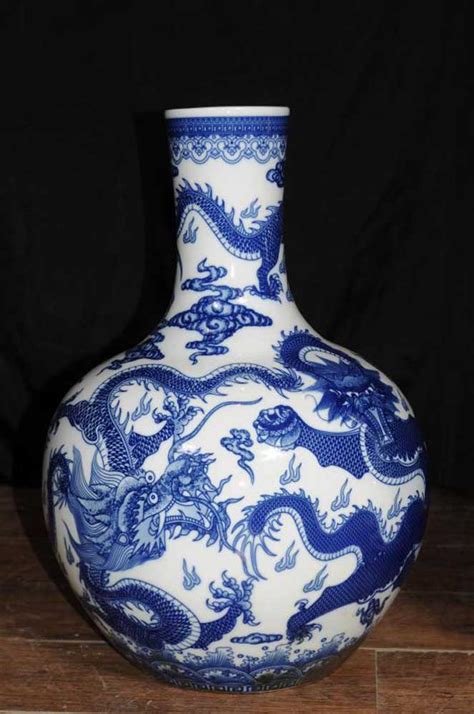 Vintage urn with lid, chinese ginger jar, vase, antique porcelain, blue and white, grape design, marked china, home decor, gift, 16cm. Blue and White Porcelain Vases - Bulbous Chinese Nanking ...