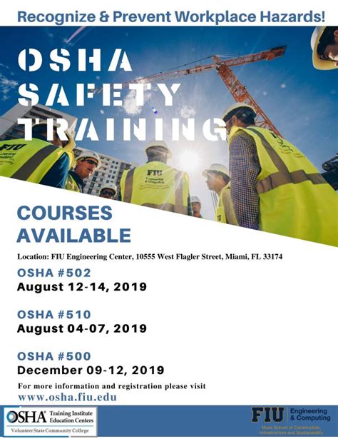 Osha Safety Training Moss Department Of Construction Management