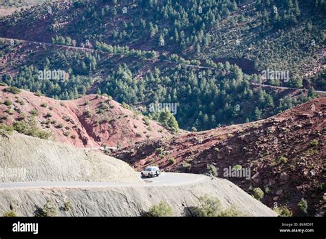 Morocco December Dirt Road Through High Atlas Mountains With 4x4