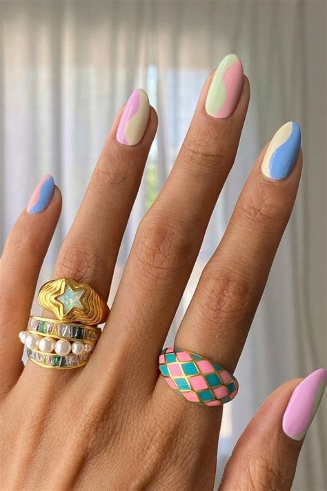 35 Trendy Almond Nail Design For Summer Nails Colors 2021 Pastel