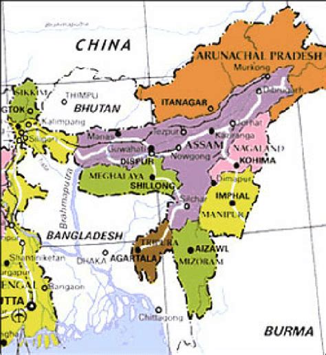 Map Of North East India Download Scientific Diagram