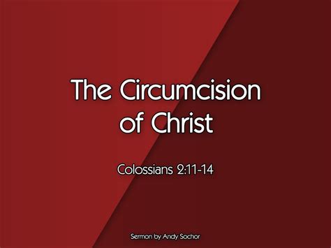 The Circumcision Of Christ