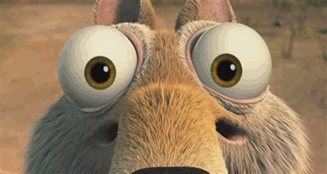 The most unlucky hero of the ice age is undoubtedly scratch. scrat gif | Tumblr