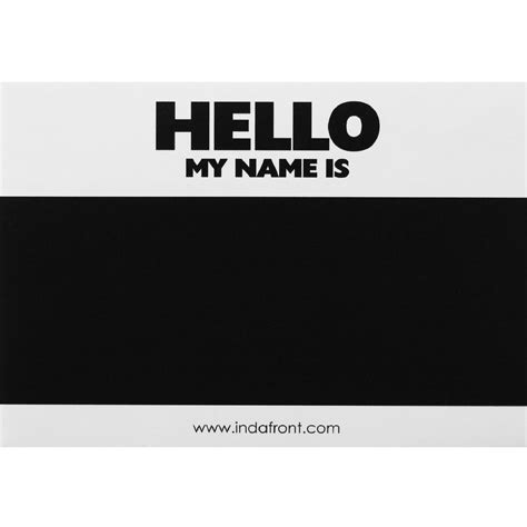 Hello My Name Is Stickers Zwart Inverted 50 St Indafront