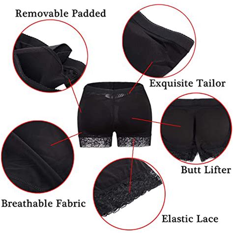 Ilfioreemio Women Butt Lifter Hip Enhancer Pads Underwear Laced Shapewear Control Panty Body
