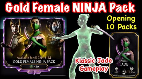 Mk Mobile Gold Female Ninja Pack Opening Klassic Jade Pack Opening