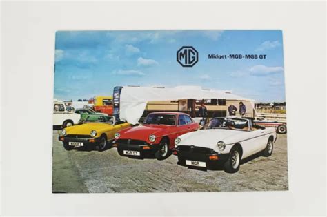 Mg Midget Mgb Gt Vintage Car Showroom Brochure Tehnical S Vehicle