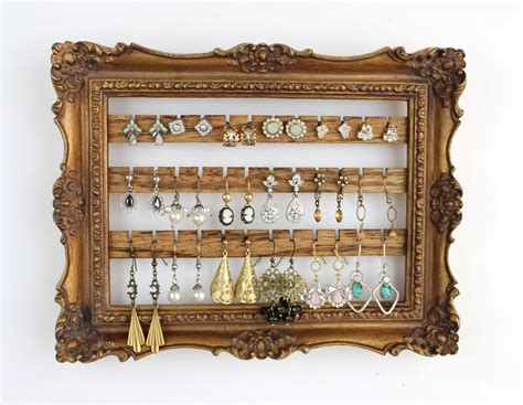Small Earring Display Wall Mount Jewelry Organizer Hanging Etsy
