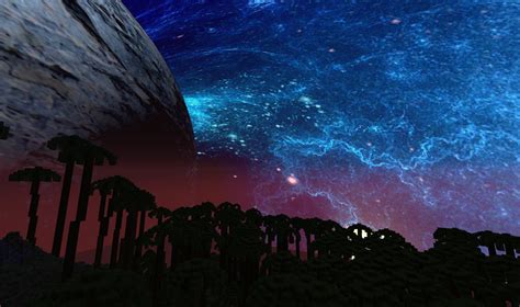 Blue Nebula Planetoid Night Sky Texture Pack Minecraft Texture Pack