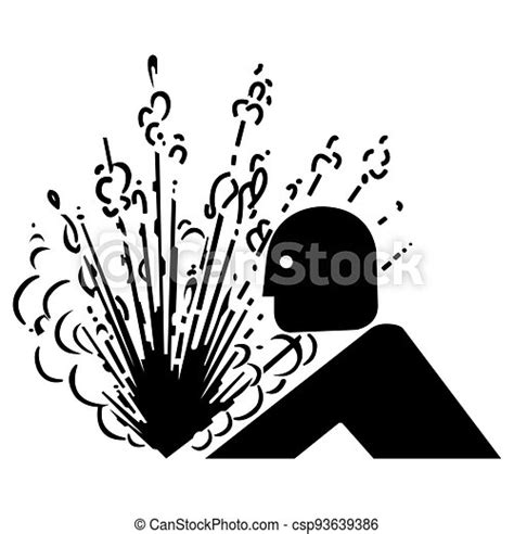 Explosion Release Of Pressure Symbol Sign Isolate On White Background