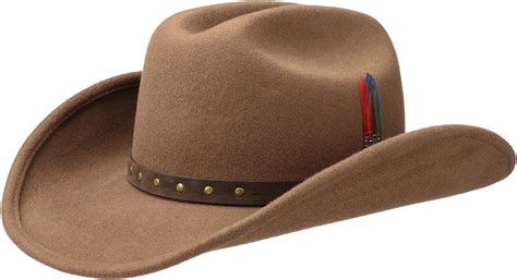 Stetson Batson Cattleman Western Hat Men Felt Cowboy With Leather
