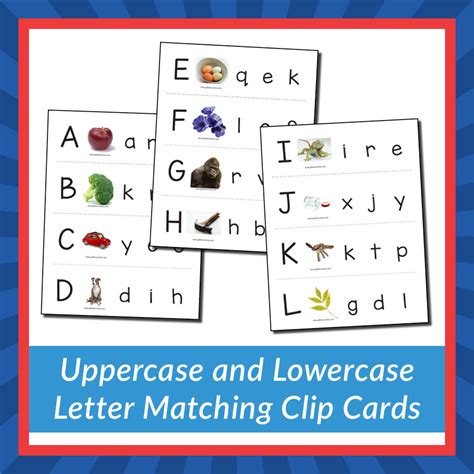 Uppercase And Lowercase Letter Matching Clip Cards T Of Curiosity