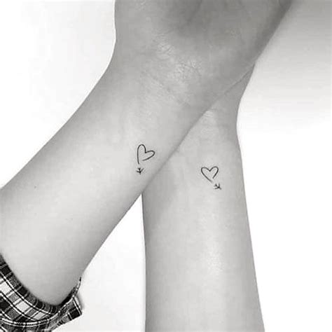 Cute Heart Best Friend Tattoo Matching Best Friend Tattoos For Women