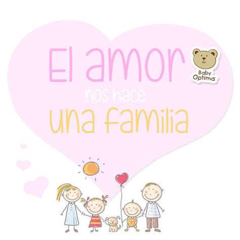 A Pink Heart With The Words El Amor Nos Hace Una Familia On It