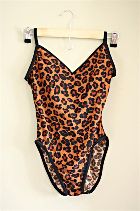 Items Similar To Vintage Cheetah Print Bathing Suit One Piece