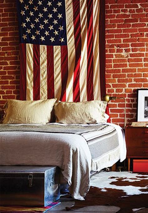 College Dorm Room With American Flag Display Home Design And Interior