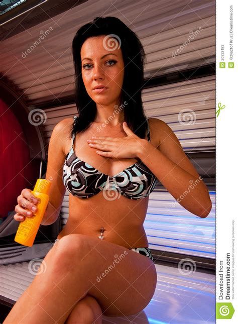 Girl In Solarium Stock Image Image Of Woman Light Naked